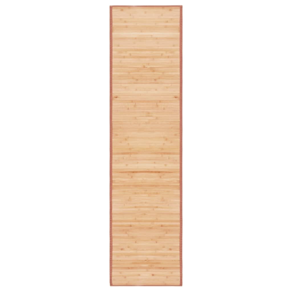 vidaXL Бамбуков килим 80x300 см кафяв