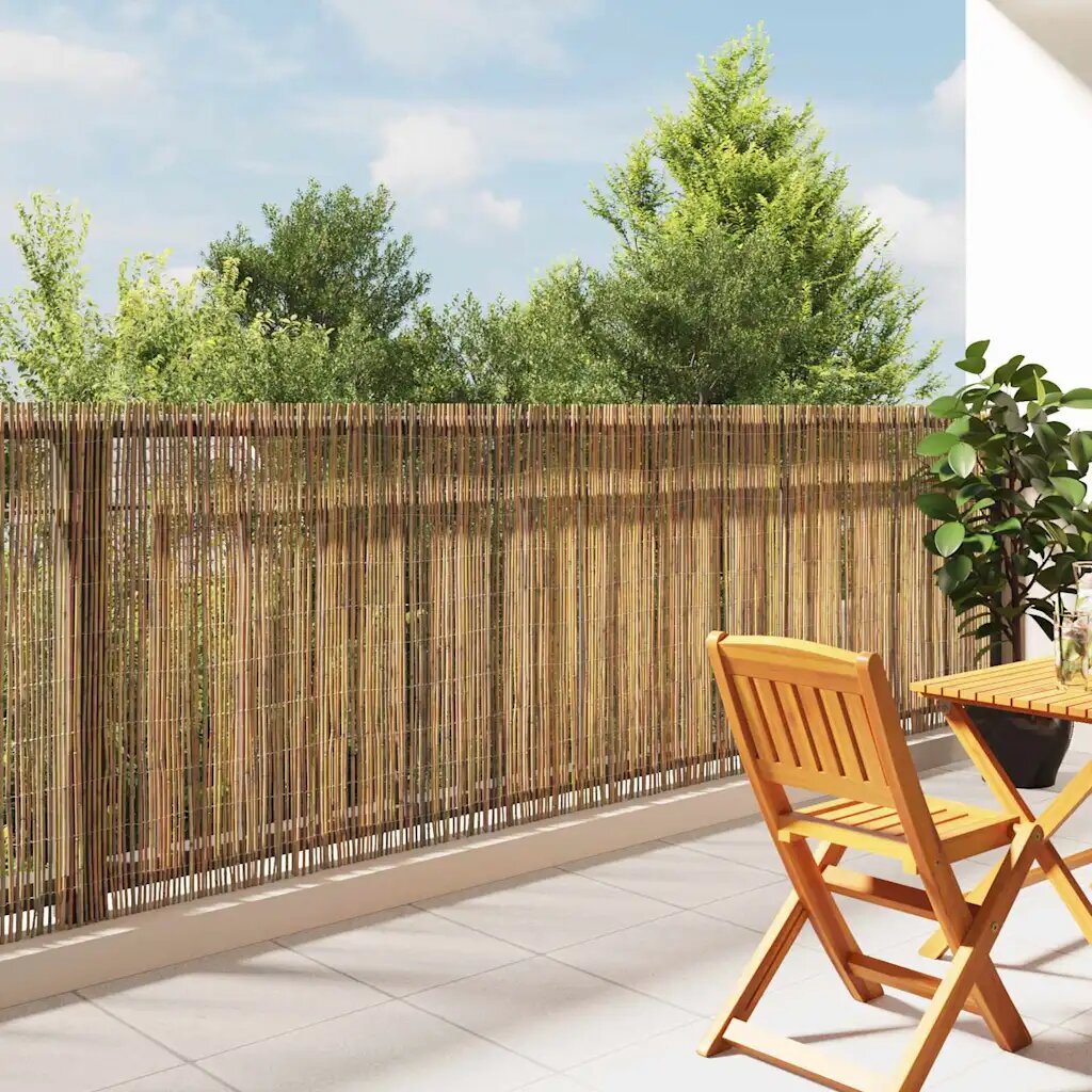 vidaXL Бамбукова ограда 500 x 125 cm Бамбук Натурално