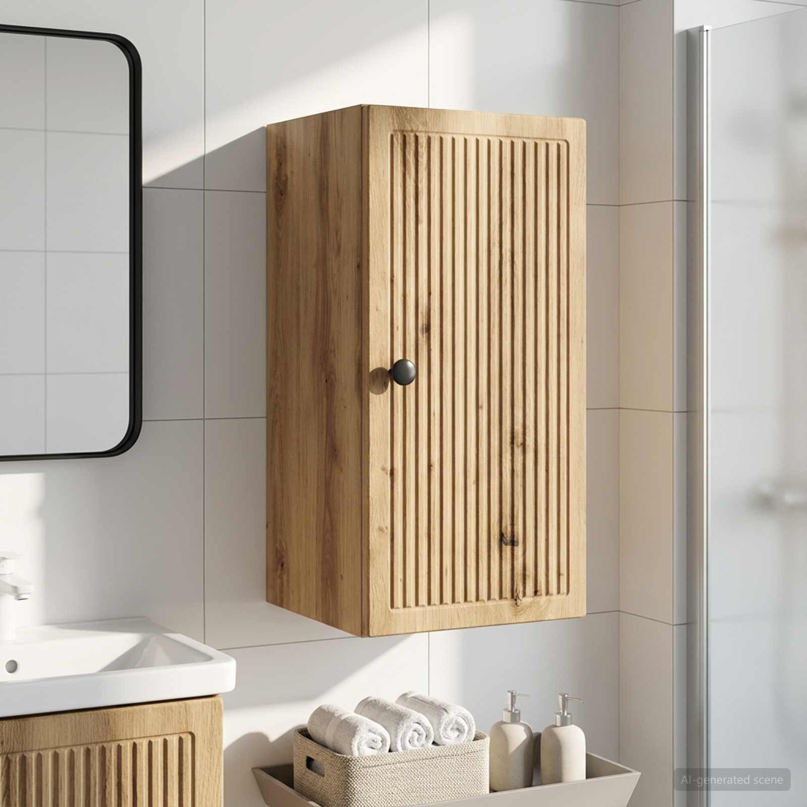 vidaXL Банен стенен шкаф EDE Дъб артизан 30 x 31 x 59 см
