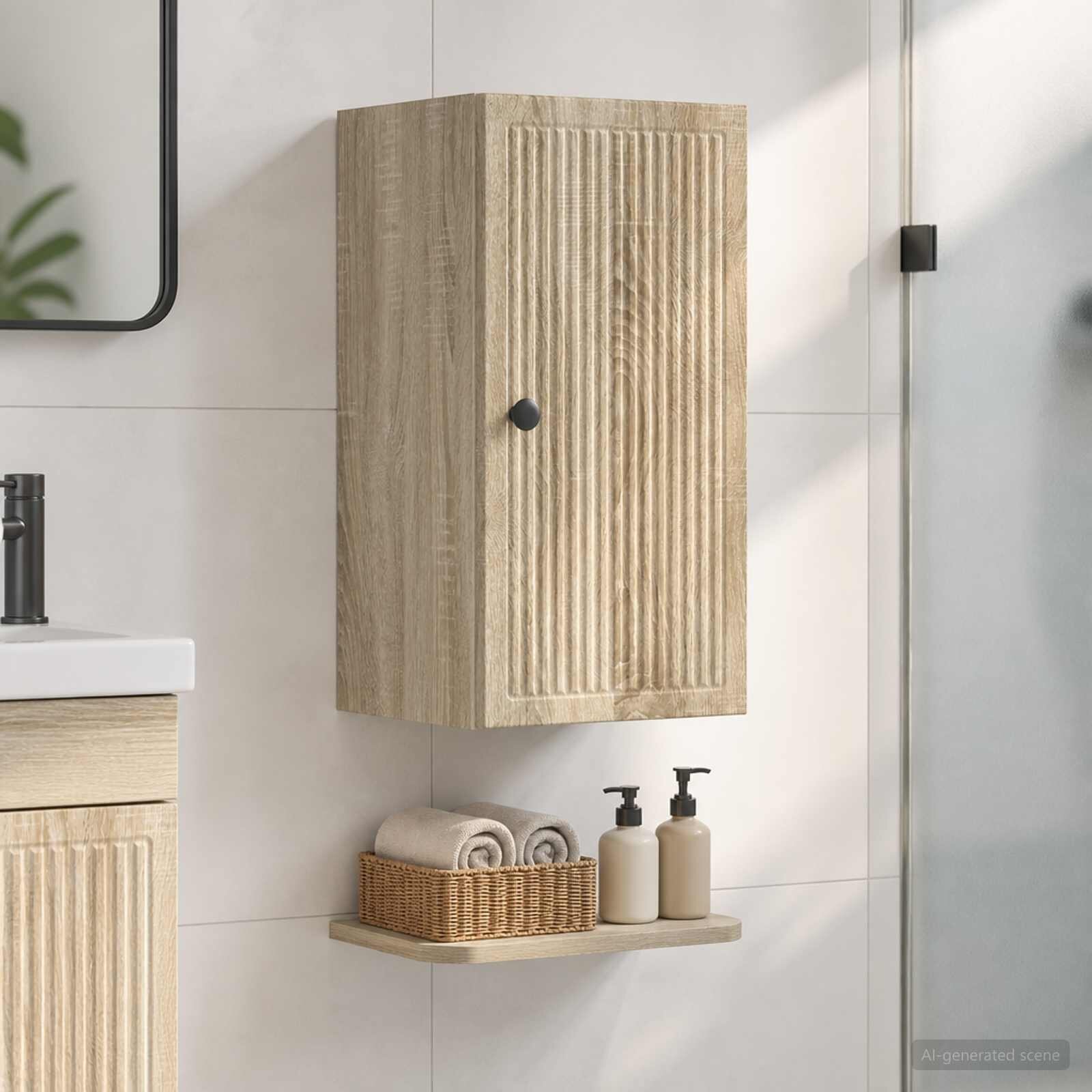vidaXL Банен стенен шкаф EDE Дъб сонома 30 x 31 x 59 см