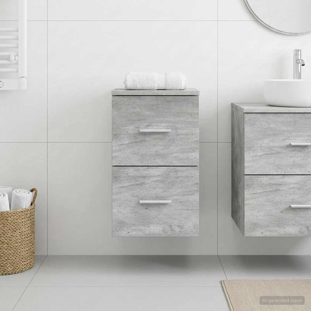 vidaXL Банков шкаф Междинен Бетонно сиво 30 x 41 x 50 см