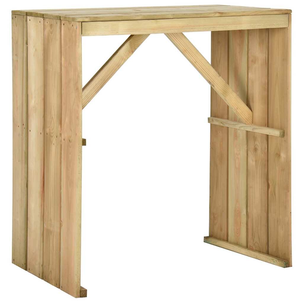 vidaXL Бар маса 100x60x110 см импрегнирана борова дървесина