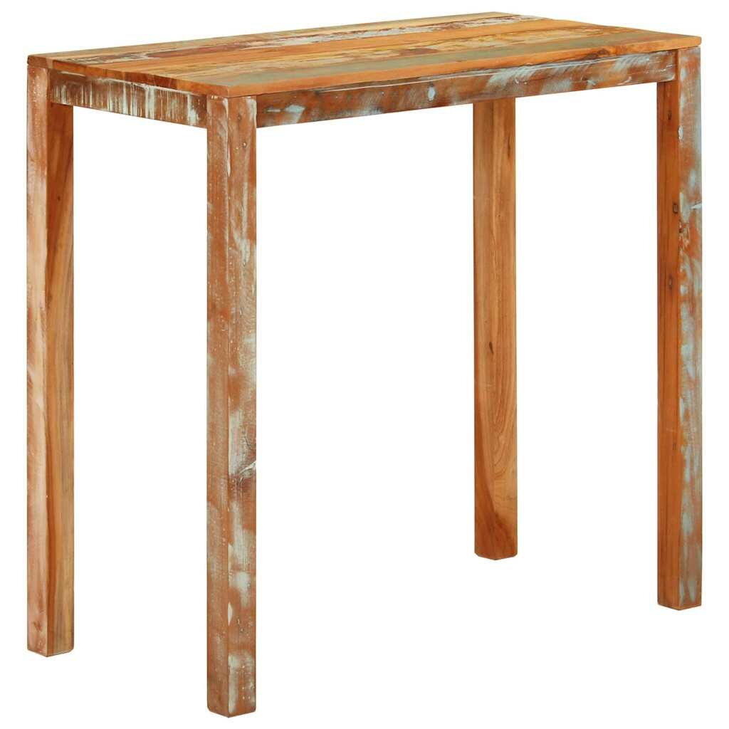 vidaXL Бар маса 112x55x108 см регенерирано дърво масив