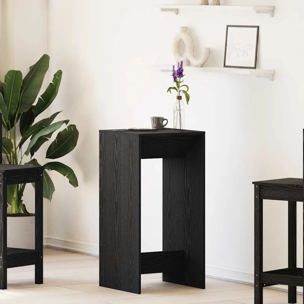 vidaXL Бар маса 51 x 50 x 1035 см Инженерна дървесина Черния дъб