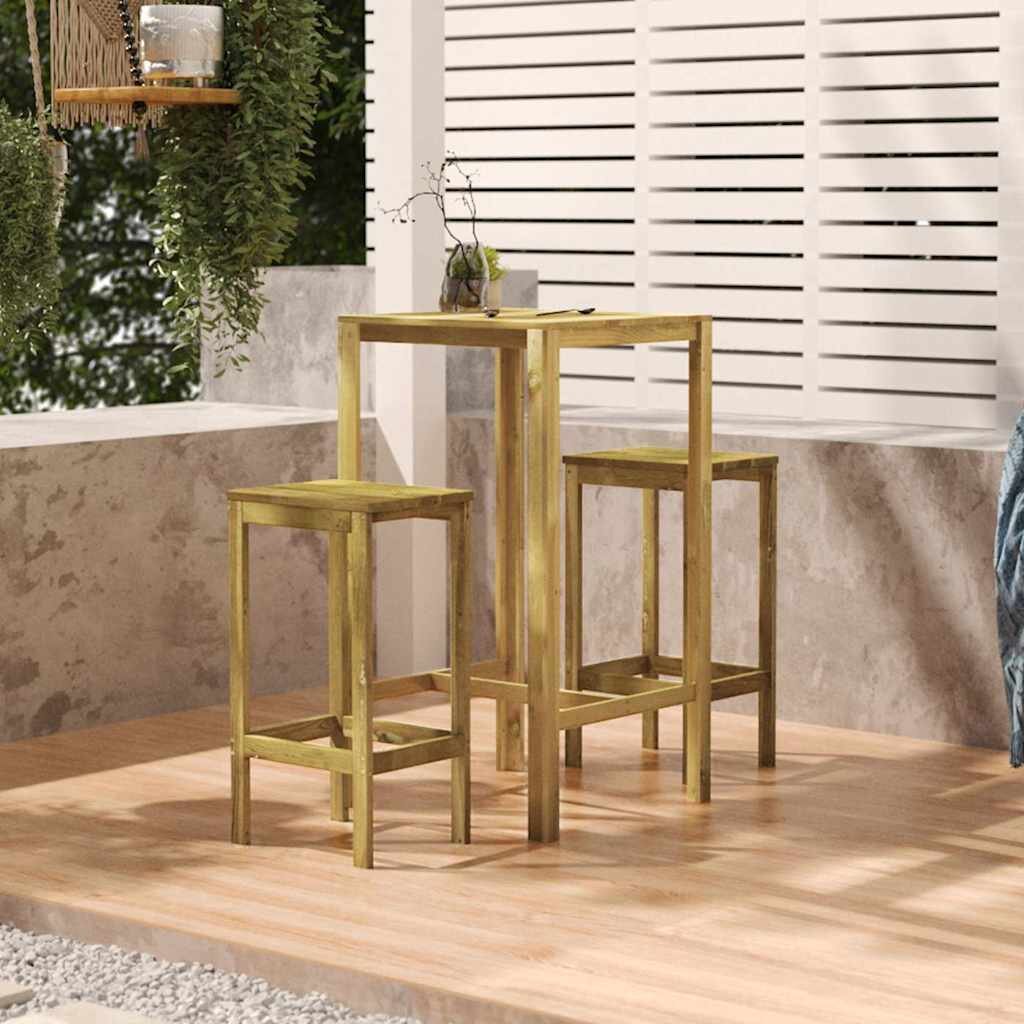 vidaXL Бар маса 60x60x110 см импрегнирана борова дървесина