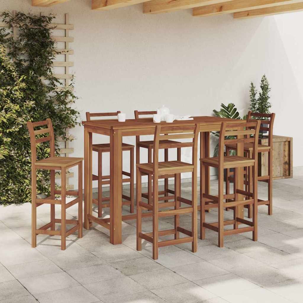 vidaXL Бар маса акация масив 150x70x105 см