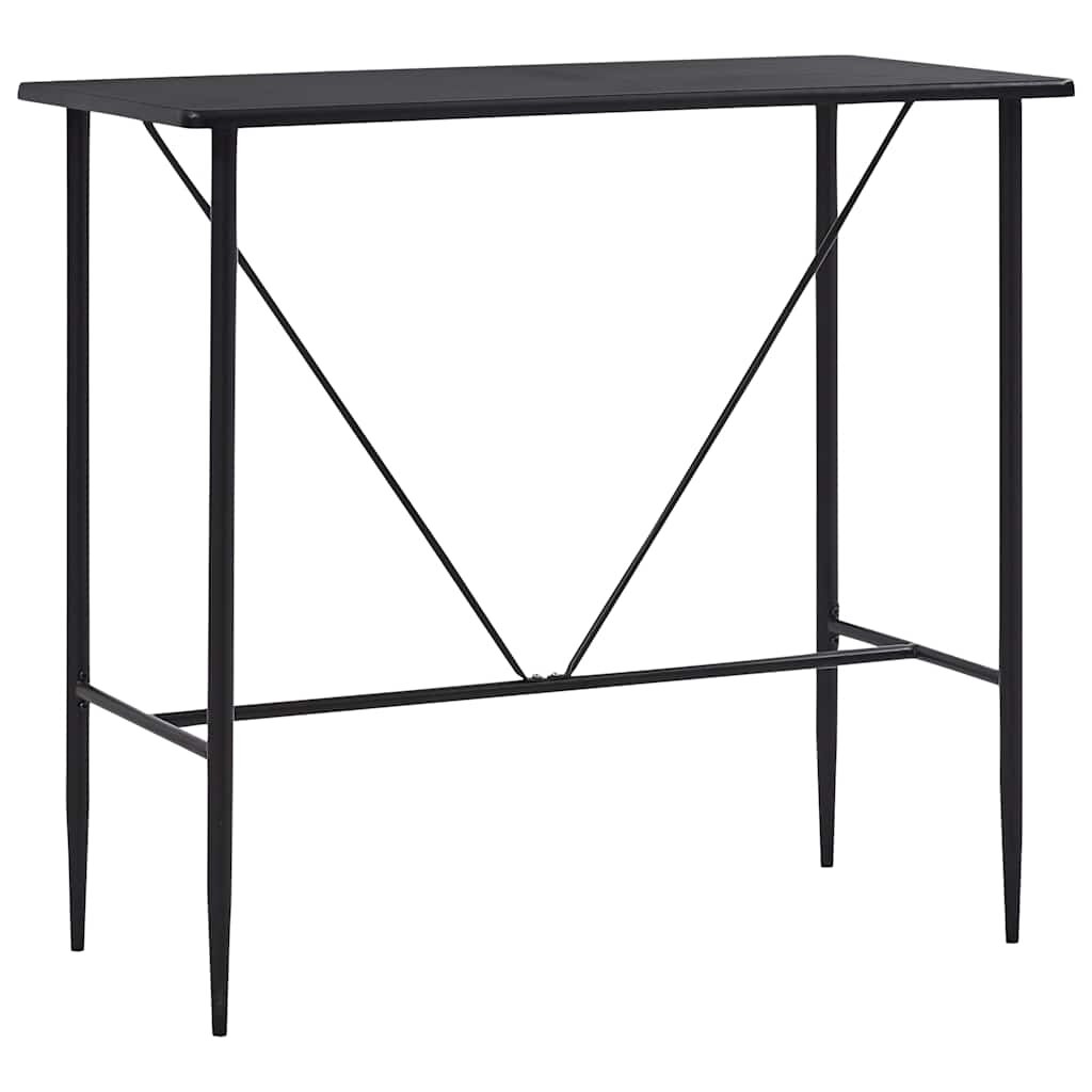 vidaXL Бар маса черна 120x60x110 см МДФ