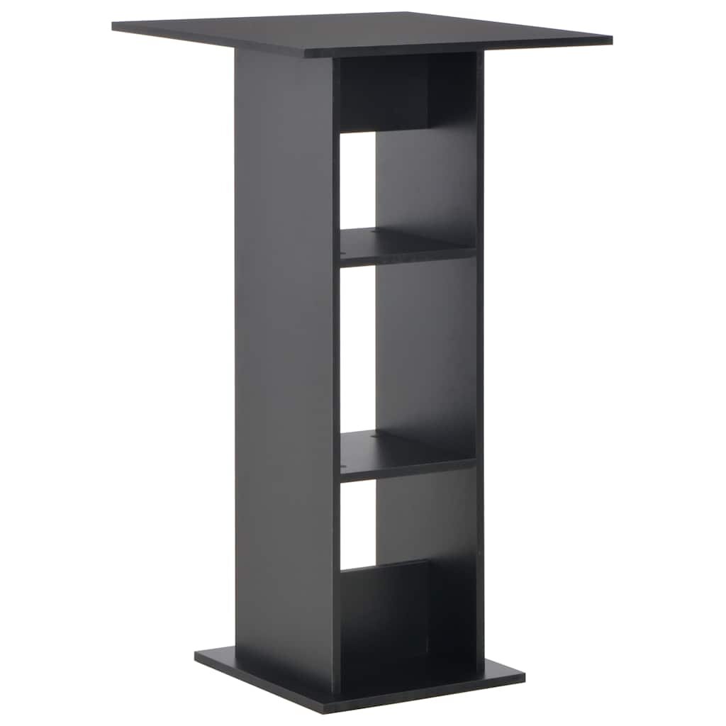 vidaXL Бар маса черна 60x60x110 см