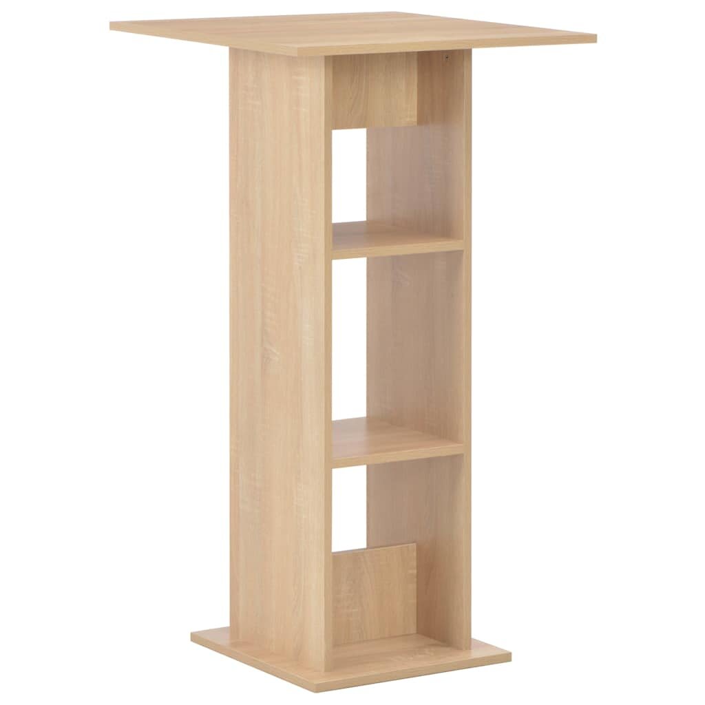 vidaXL Бар маса дъб 60x60x110 см