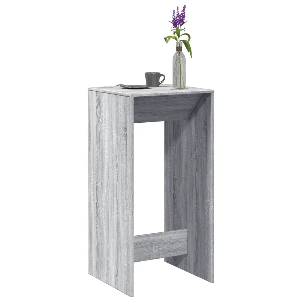 vidaXL Бар маса сив сонома 51x50x1035 см инженерно дърво
