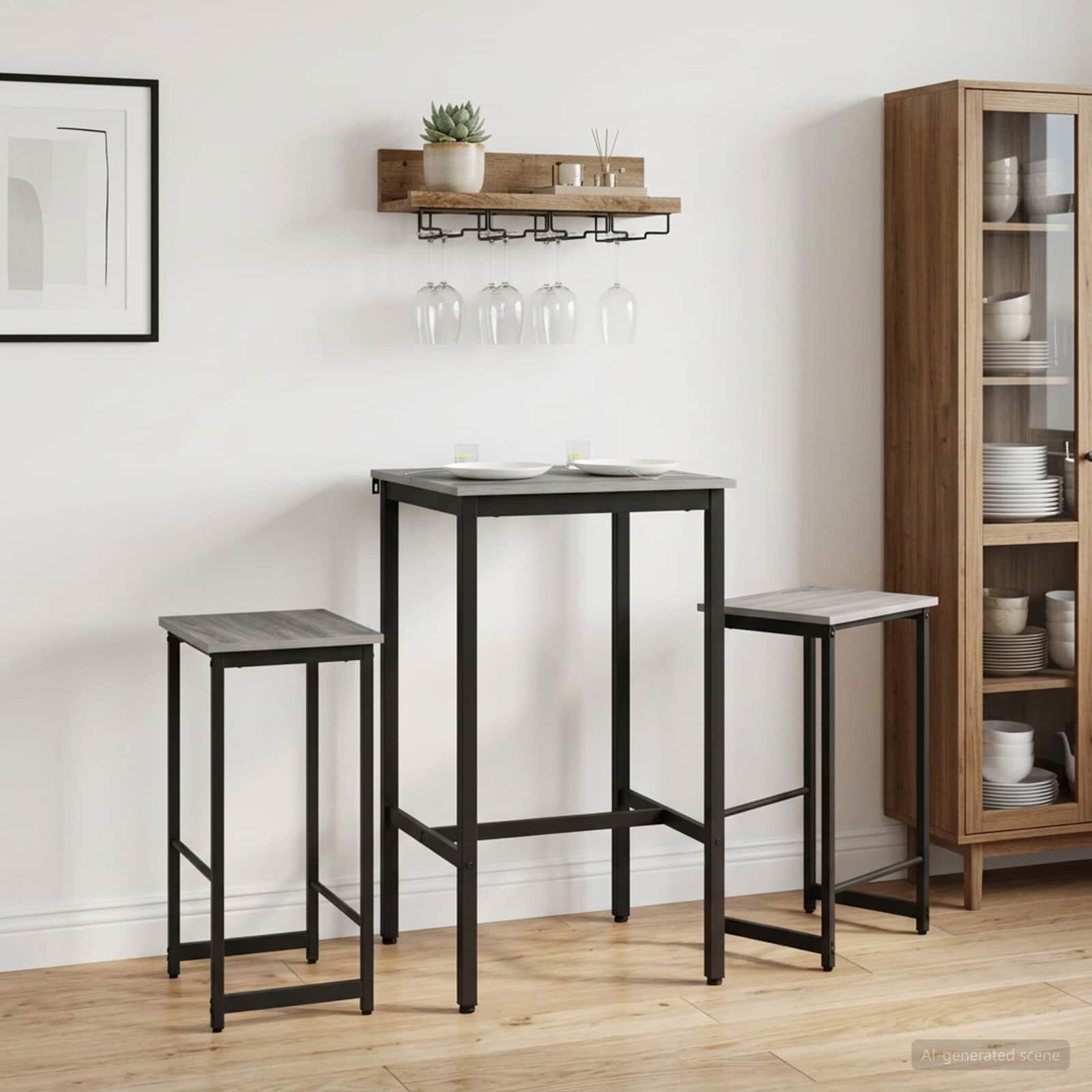 vidaXL Бар стол 2 бр. Сив Сонома 40 x 32 x 64 см Инженерна дървесина