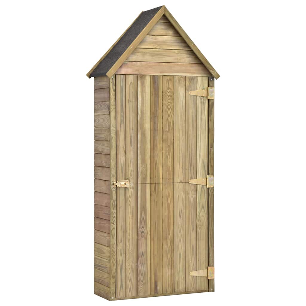 vidaXL Барака за инструменти с врата 695x32x178 см импрегниран бор