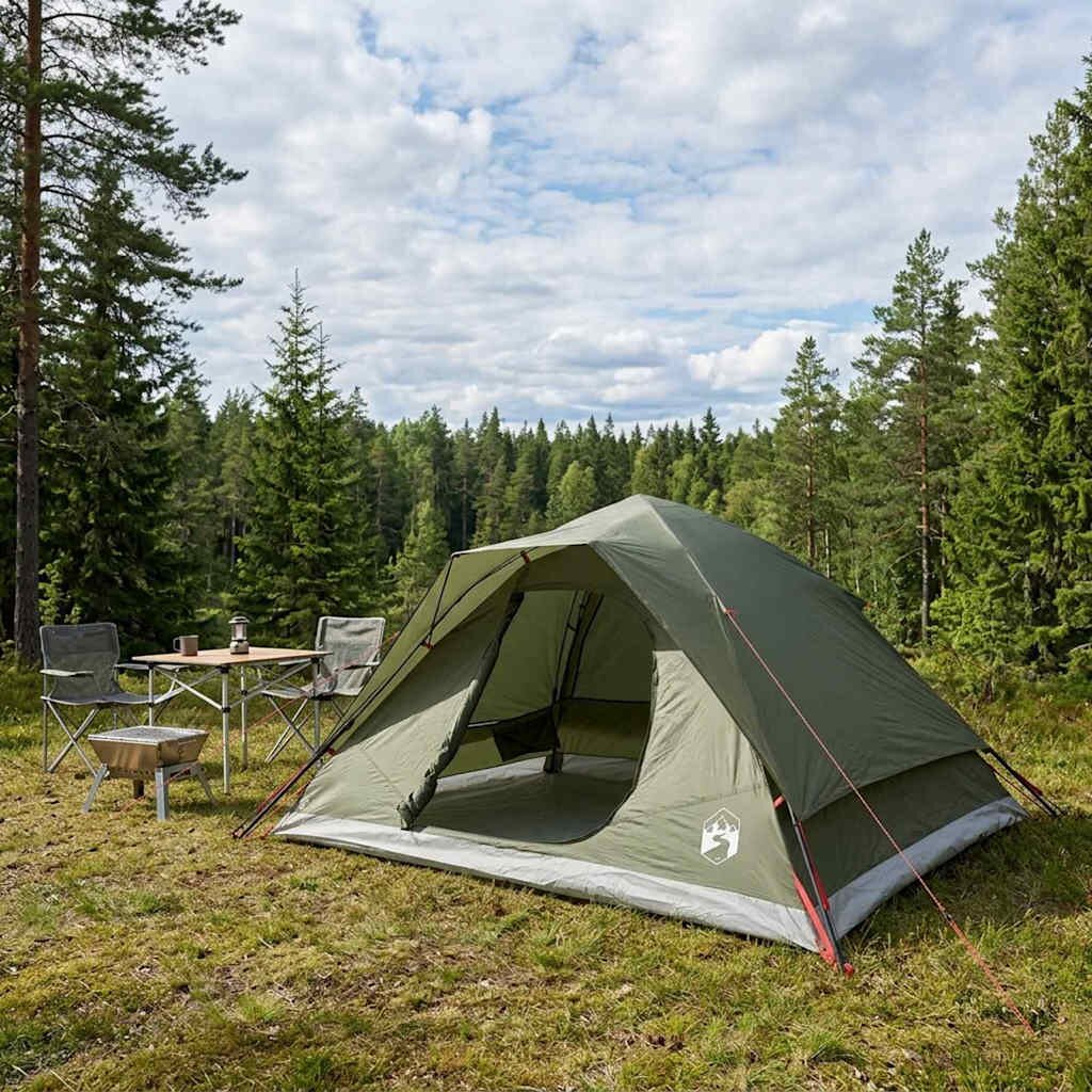 vidaXL Бърза палатка с покрив Маслиненозелено 305 x 215 x 140 см