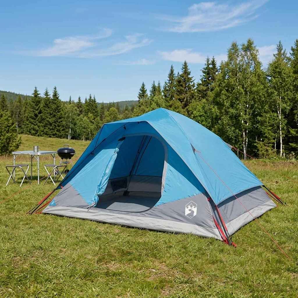 vidaXL Бърза палатка Синьо 305 x 215 x 140 см Полиестер и стомана