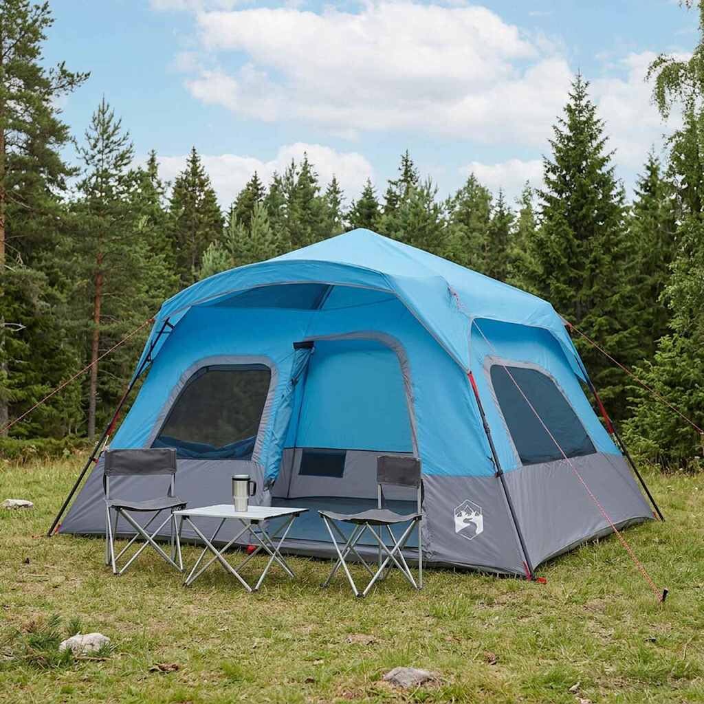vidaXL Бърза палатка Синьо 340 x 280 x 190 см