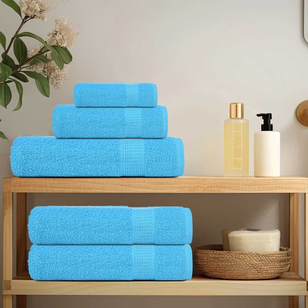 vidaXL Bath Towels 2 pcs Turquoise 100x150 cm 360 gsm 100% Cotton - Untranslated