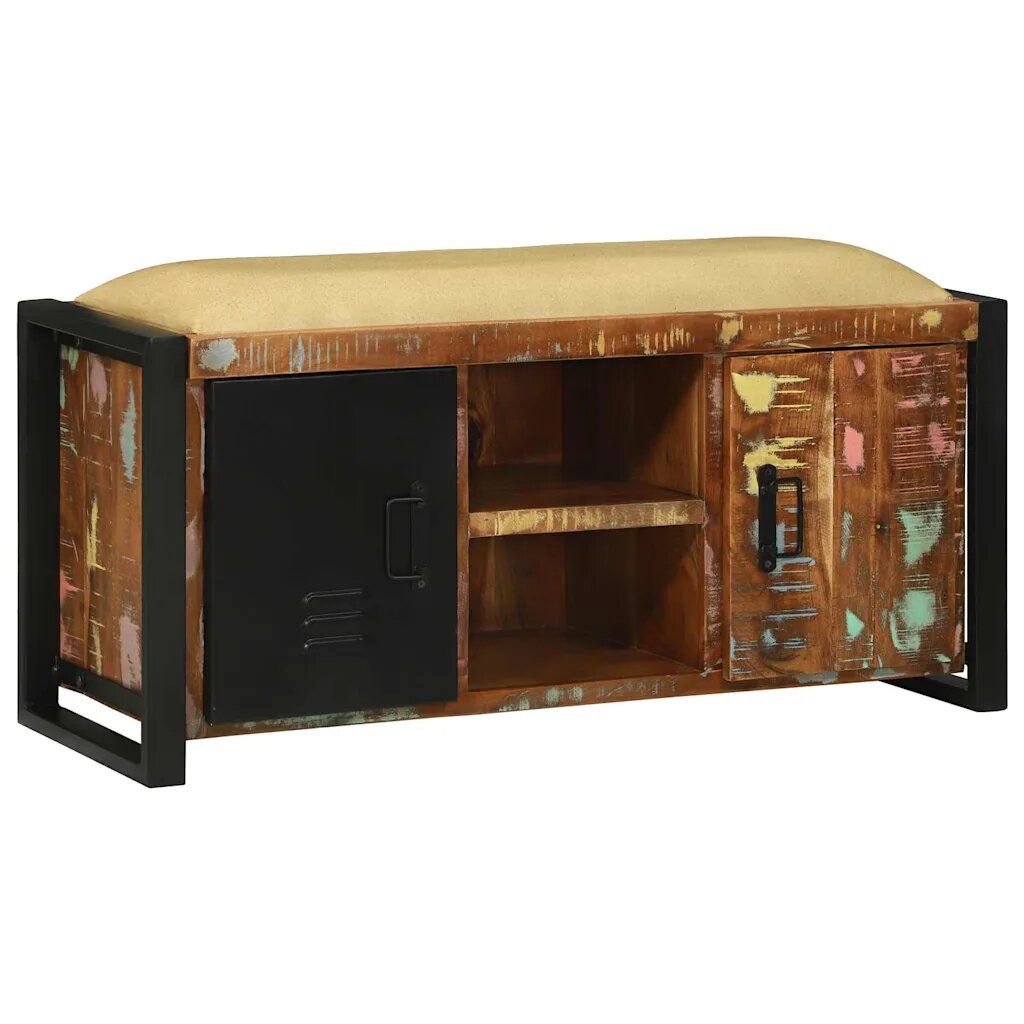 vidaXL Бенч Кабинет Многоцветен 100 x 35 x 50 см