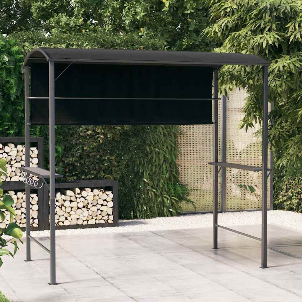 vidaXL Беседка с покрив 220x110x200 см антрацит