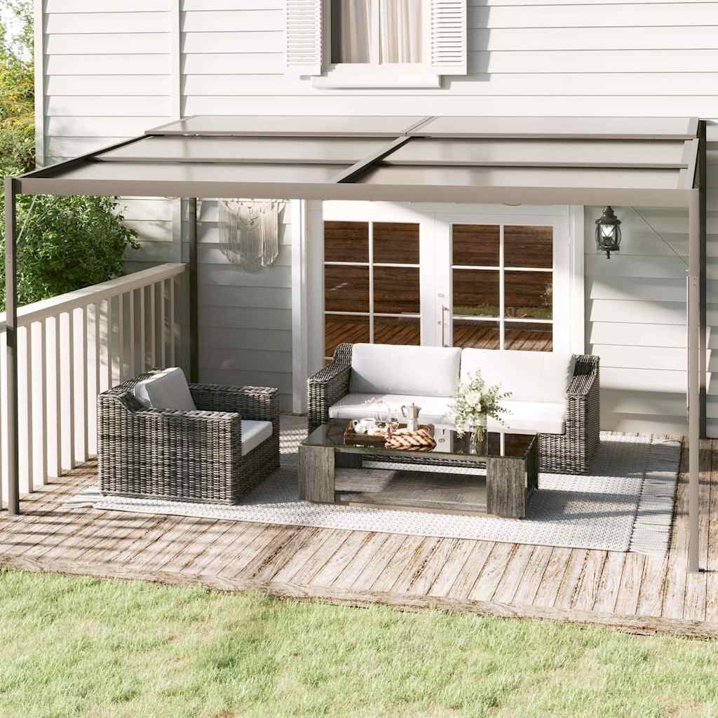 vidaXL Беседка с покрив антрацит 4x3x25 м алуминий и стомана