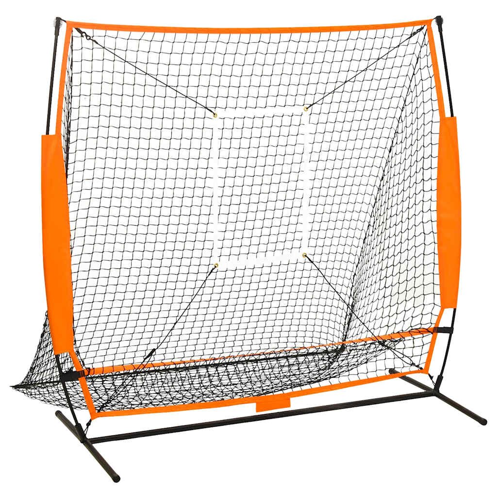 vidaXL Бейзболна мрежа за спортни тренировки черна 174x76x1585 см