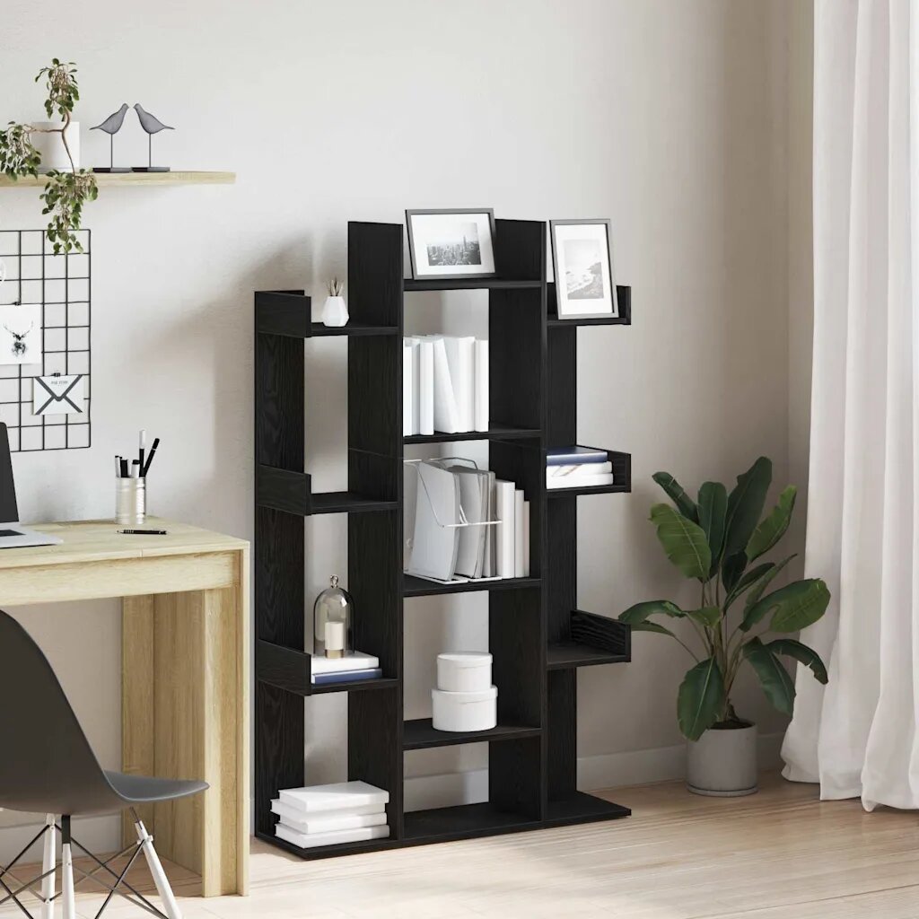 vidaXL Библиотека 13 нива 86 x 255 x 140 см Инженерна дървесина