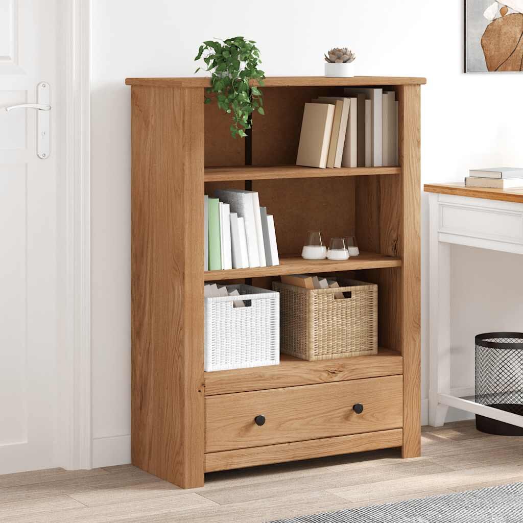 vidaXL Библиотека 80x35x110 см бор масив Panama Range