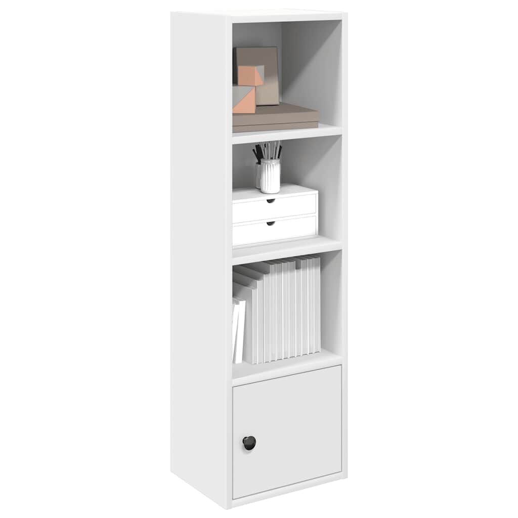 vidaXL Библиотека бяла 31x24x102 см инженерно дърво