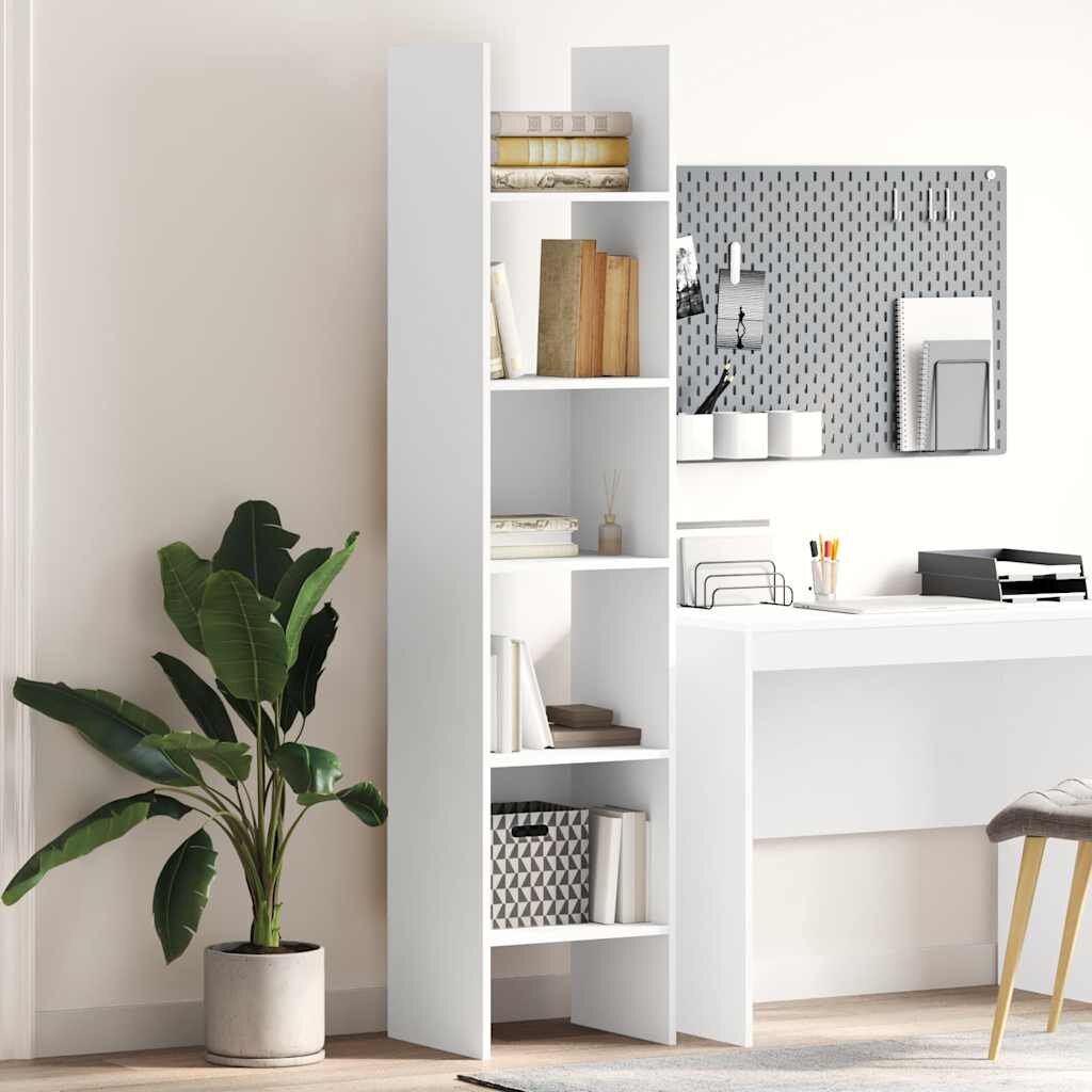 vidaXL Библиотека бяла 40x35x180 см инженерно дърво
