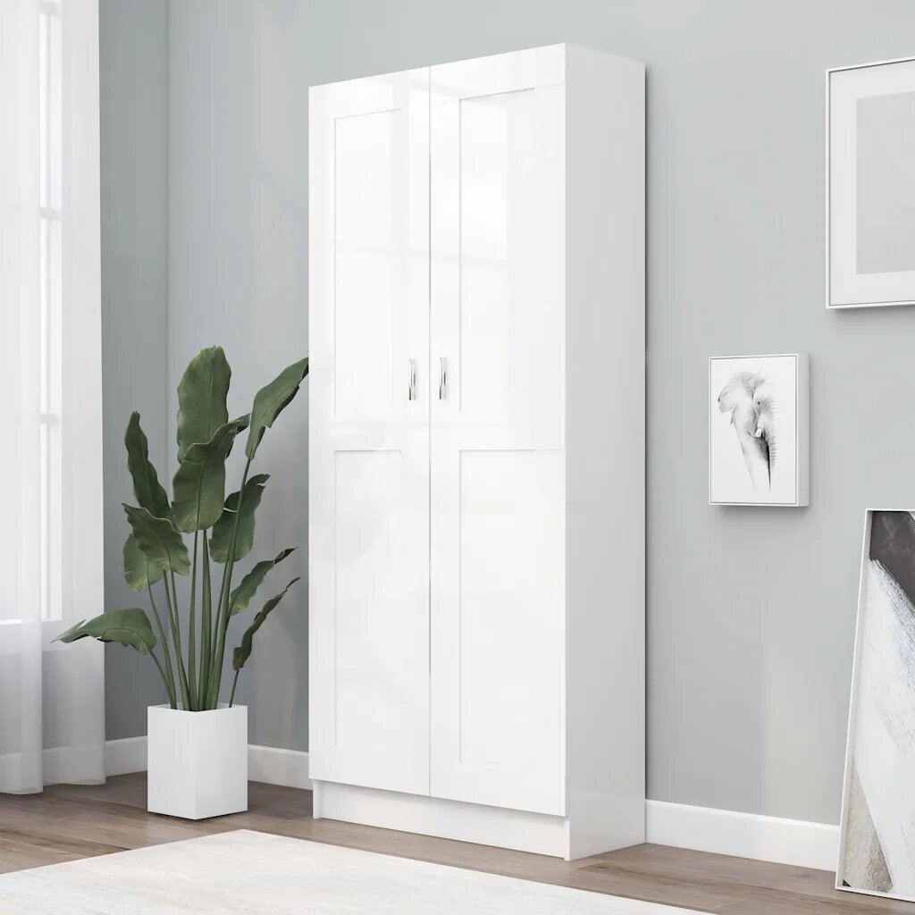 vidaXL Библиотека бяла 825x305x1855 см ПДЧ