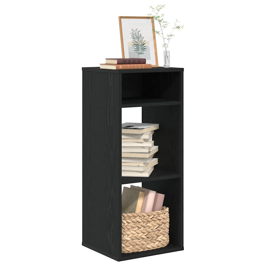 vidaXL Библиотека черна 34x31x80 см инженерно дърво