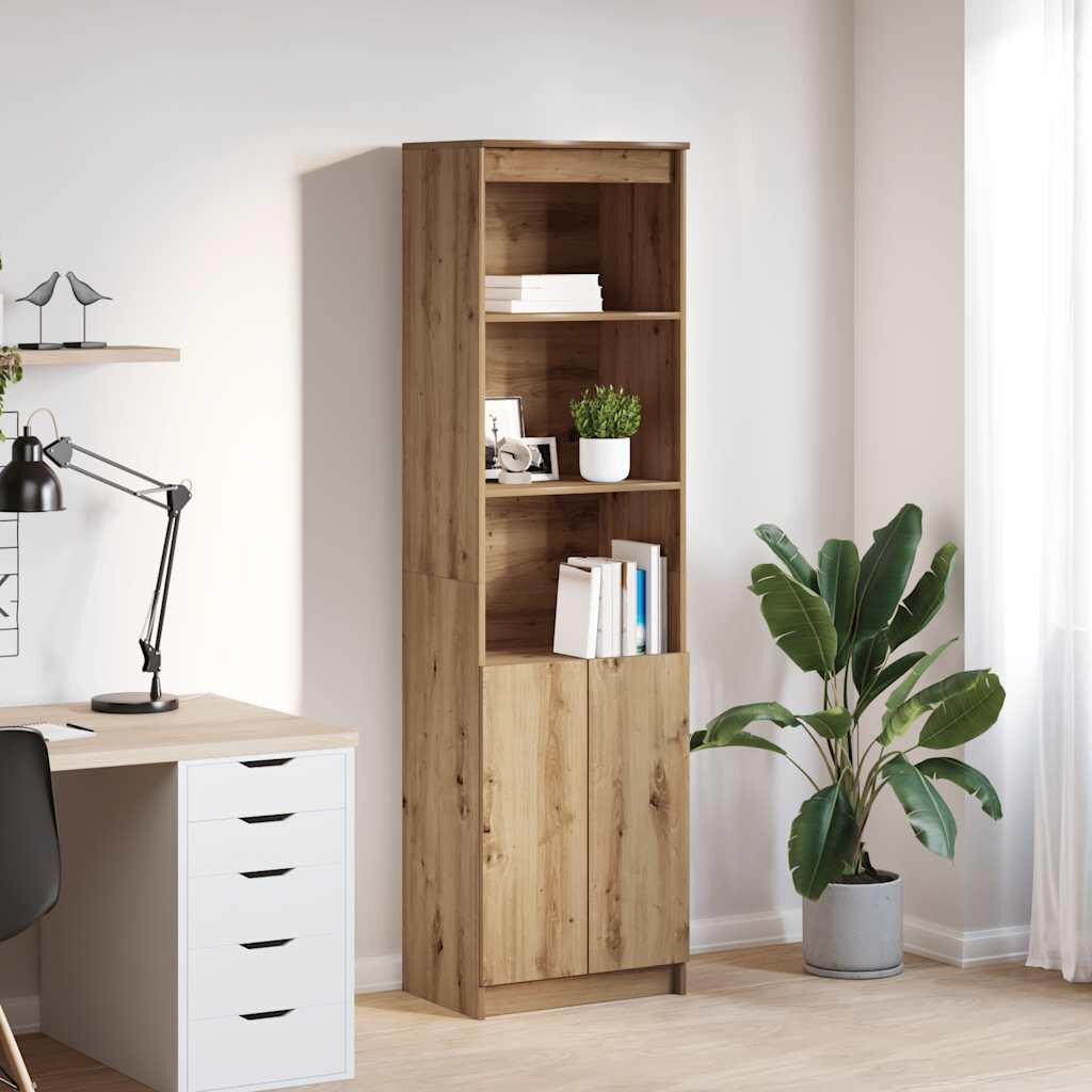 vidaXL Библиотека дъб артизан 50x35x180 см инженерно дърво