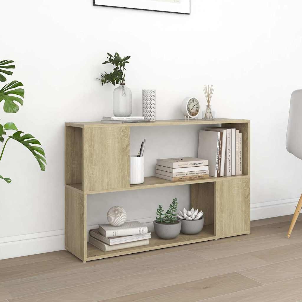 vidaXL Библиотека дъб сонома 100x24x63 см инженерно дърво