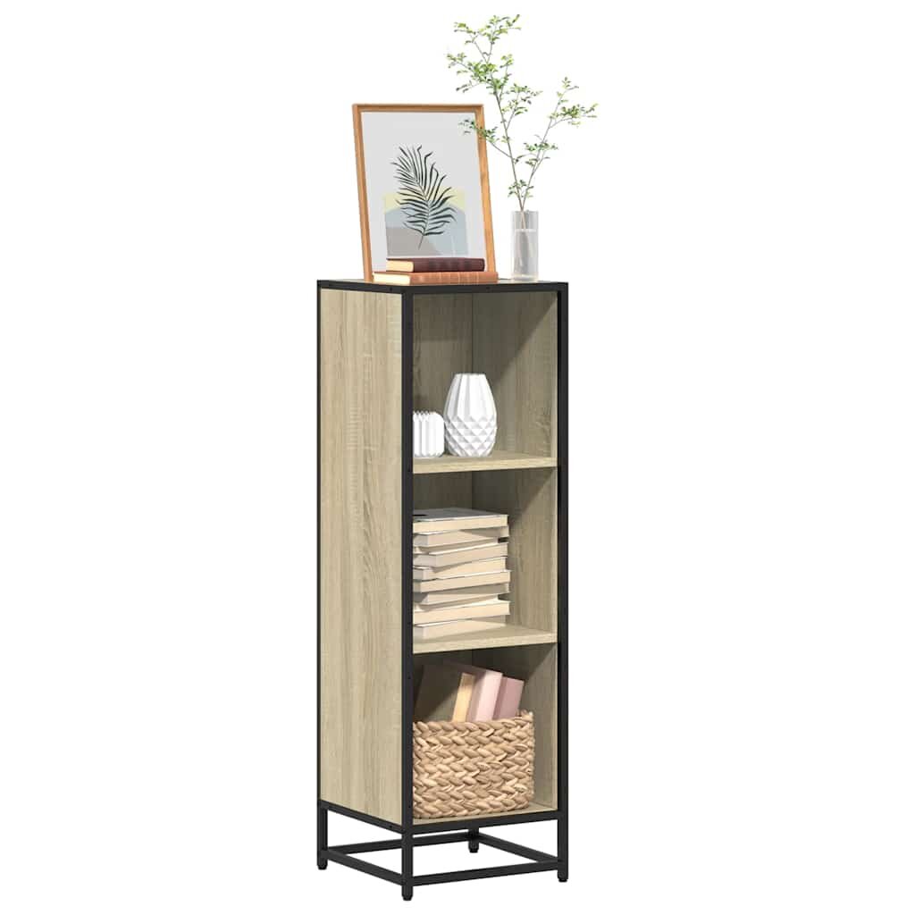 vidaXL Библиотека дъб сонома 335x33x1075 см инженерно дърво