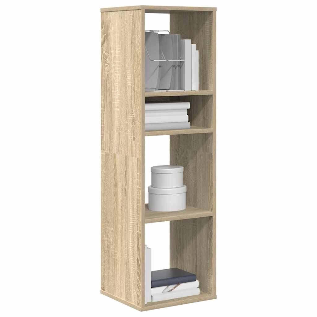 vidaXL Библиотека дъб сонома 34x31x112 см инженерно дърво