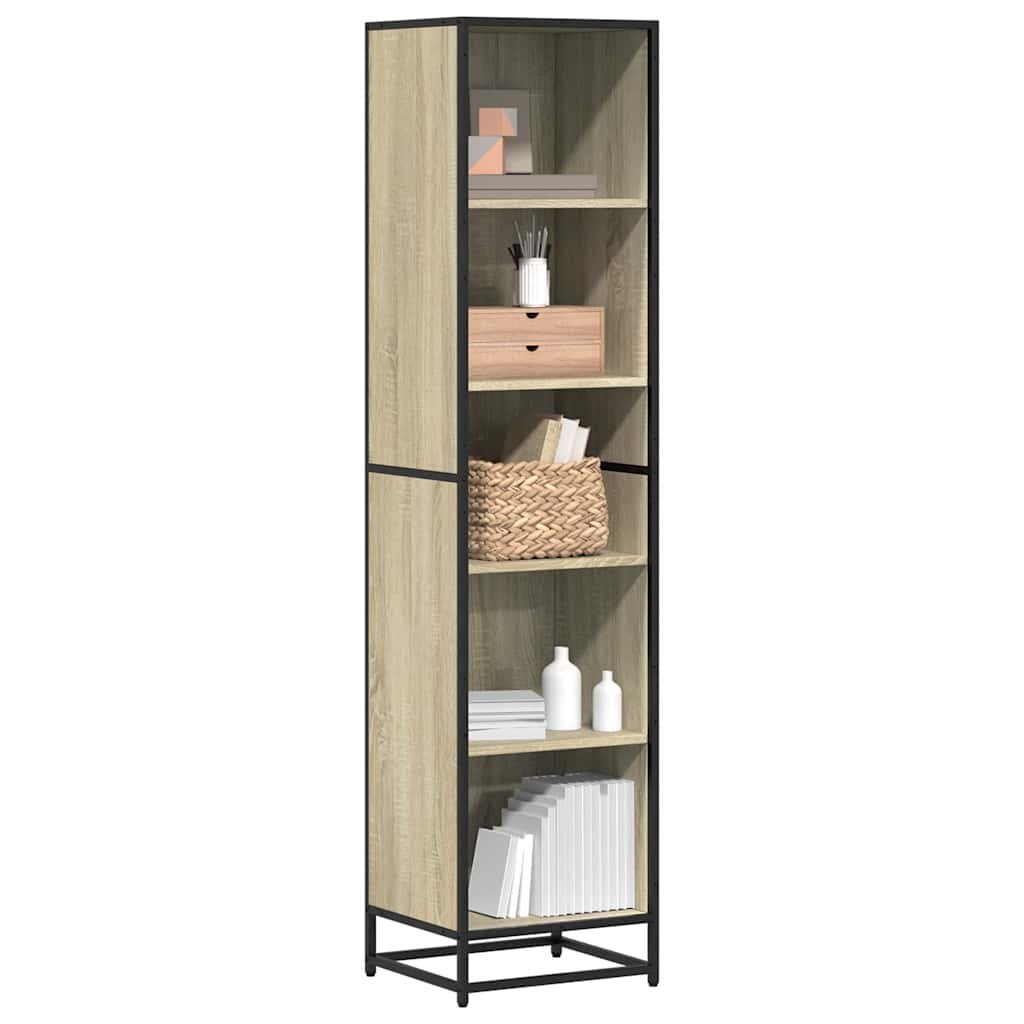 vidaXL Библиотека дъб сонома 40x35x1705 см ПДЧ