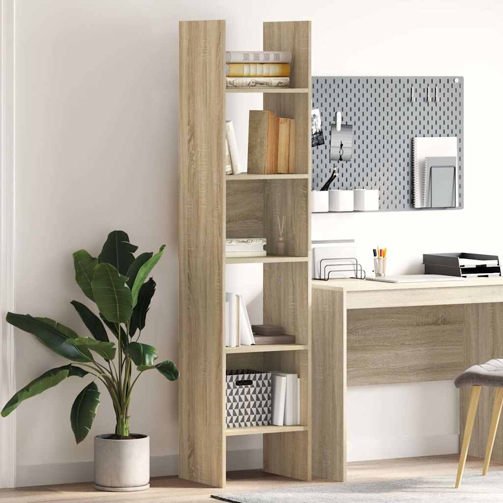 vidaXL Библиотека дъб сонома 40x35x180 см инженерно дърво