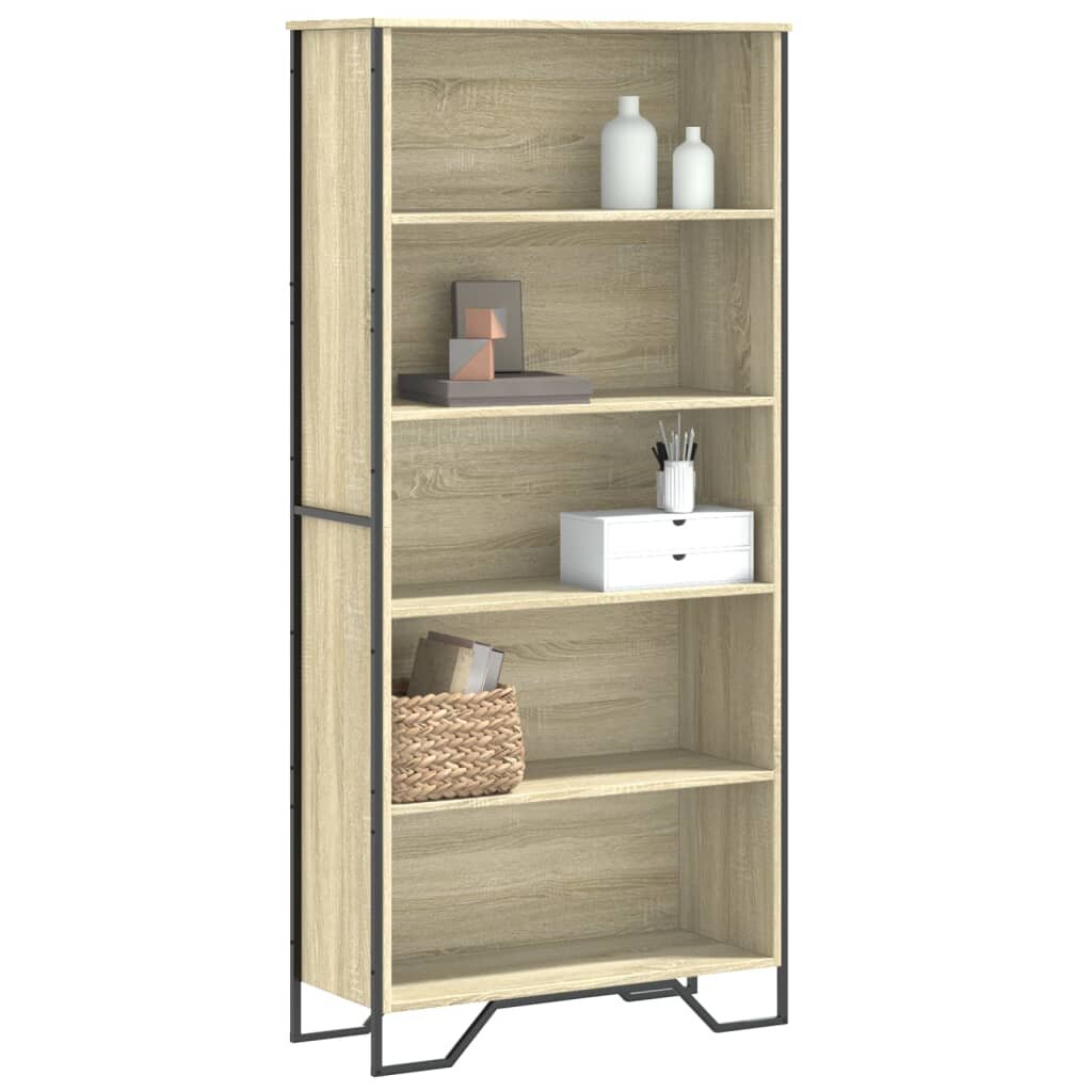 vidaXL Библиотека дъб сонома 80x31x169 см инженерно дърво