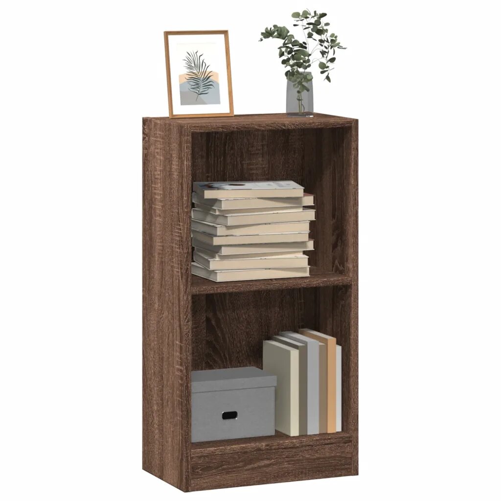 vidaXL Библиотека кафяв дъб 40x24x76 см инженерно дърво