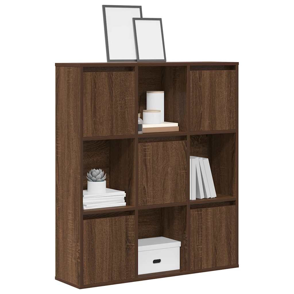 vidaXL Библиотека кафяв дъб 89x24x1015 см инженерно дърво