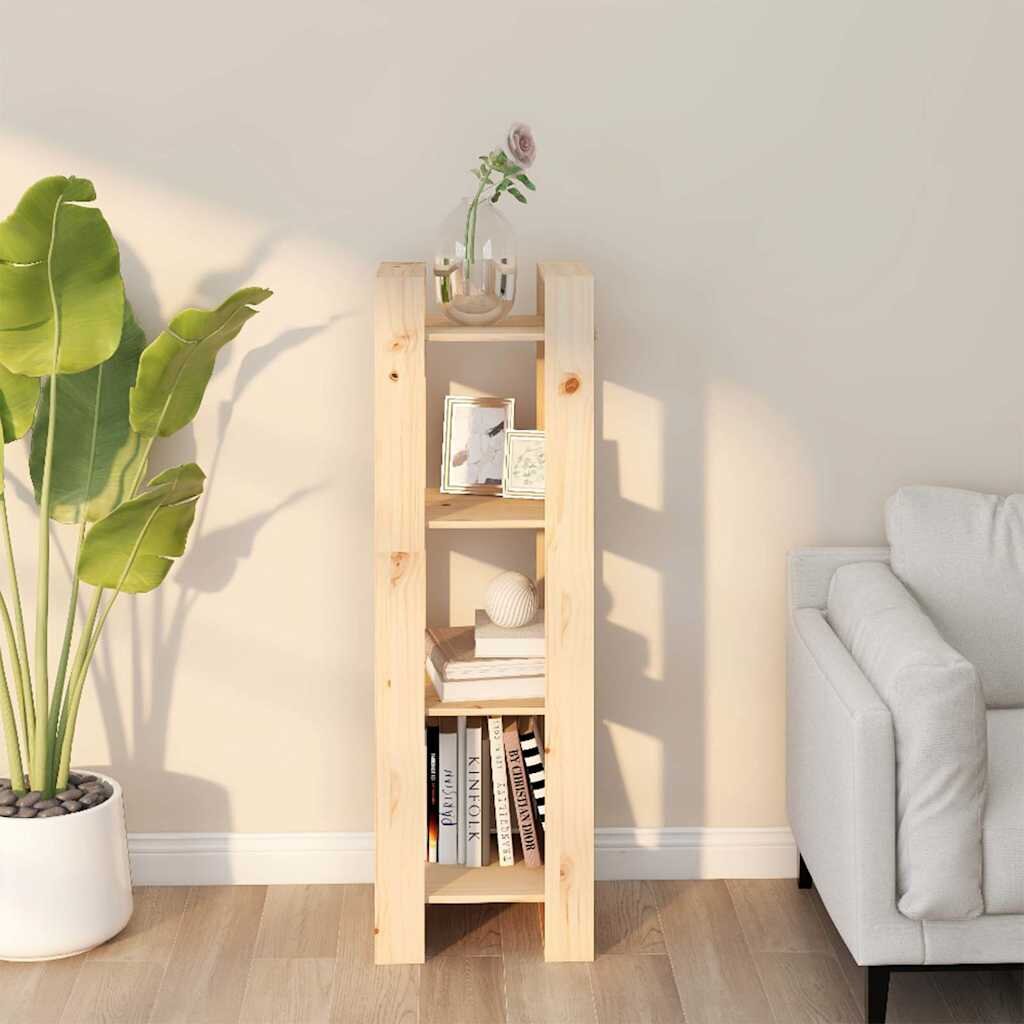 vidaXL Библиотека/разделител за стая 41x35x125 см бор масив