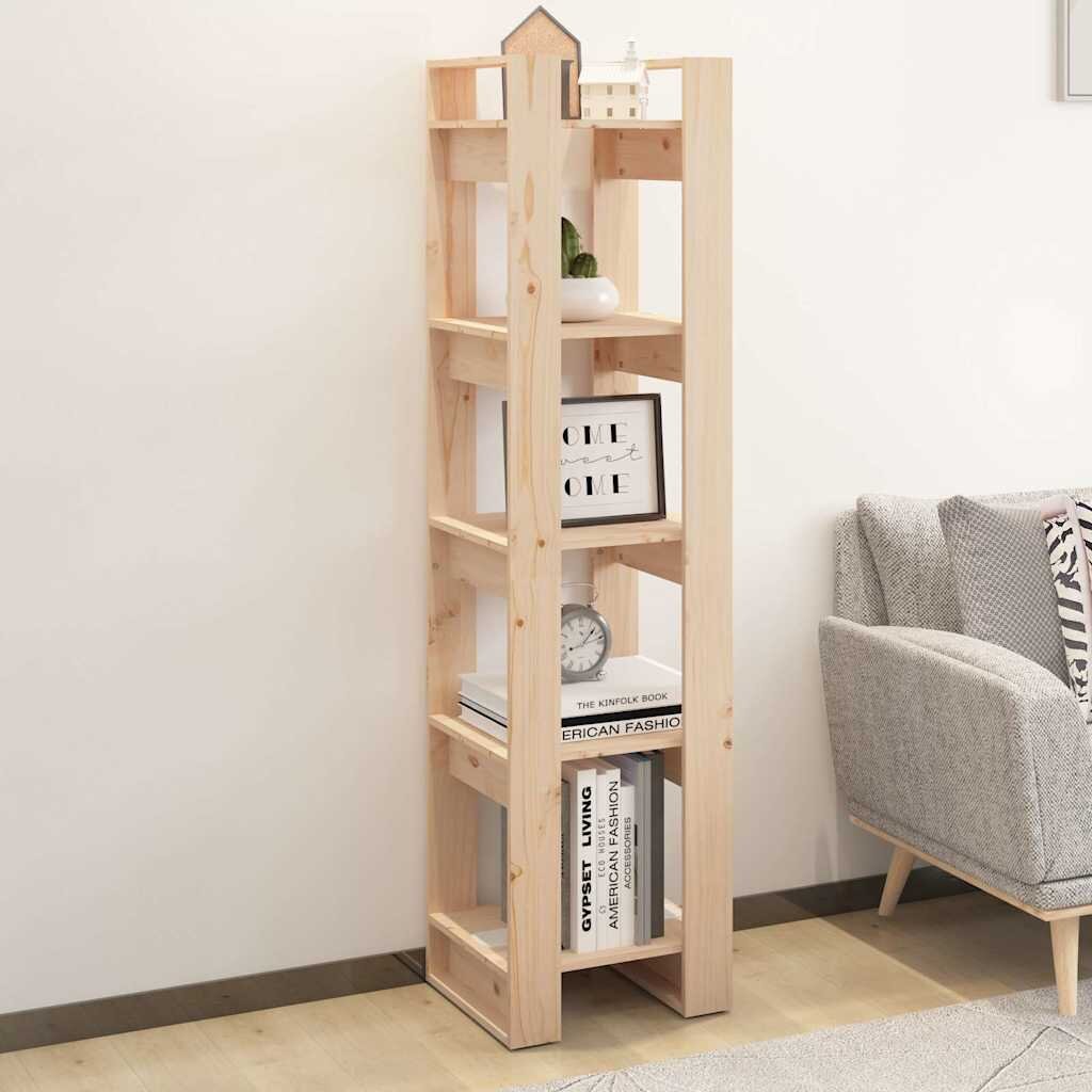 vidaXL Библиотека/разделител за стая 41x35x160 см бор масив