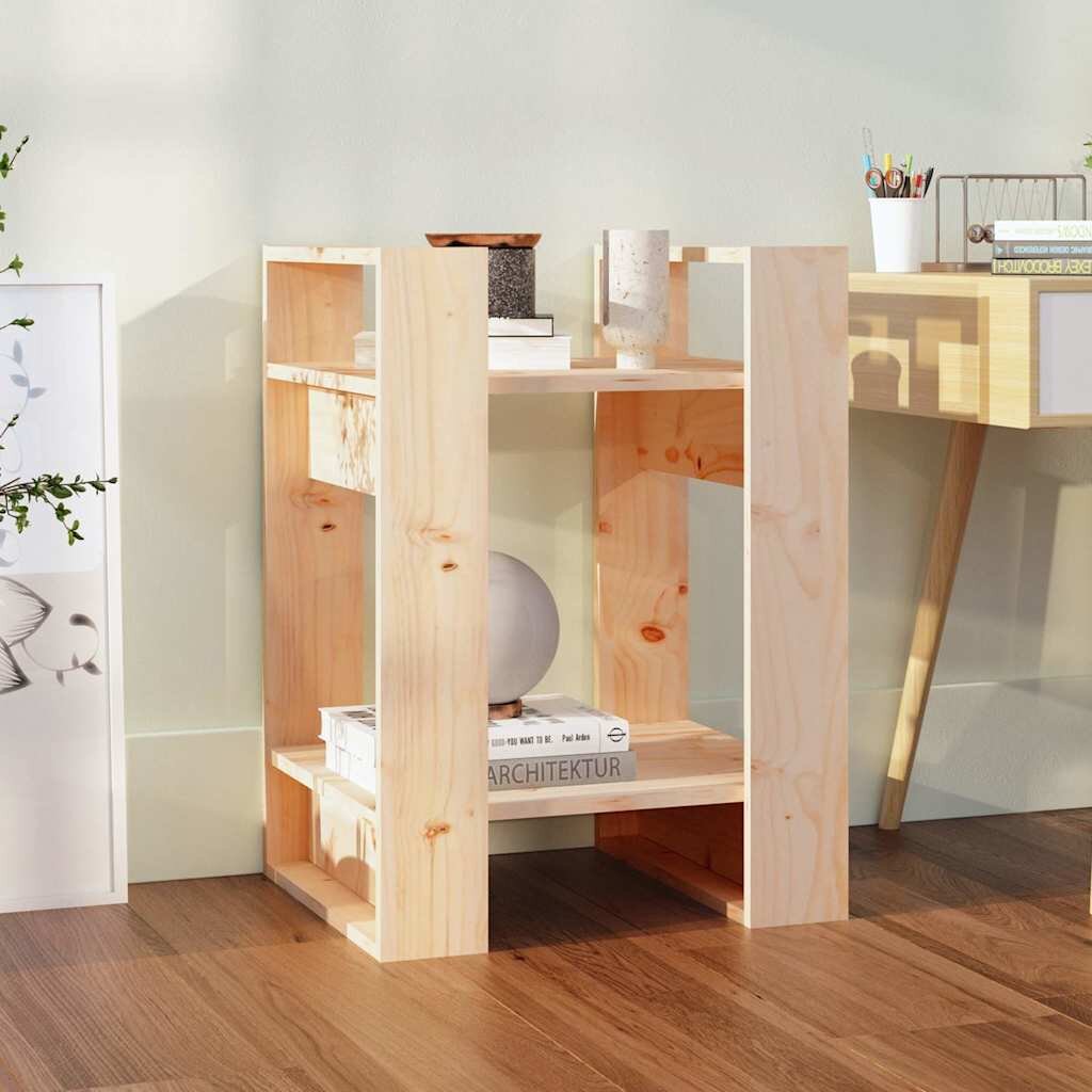 vidaXL Библиотека/разделител за стая 41x35x57 см бор масив
