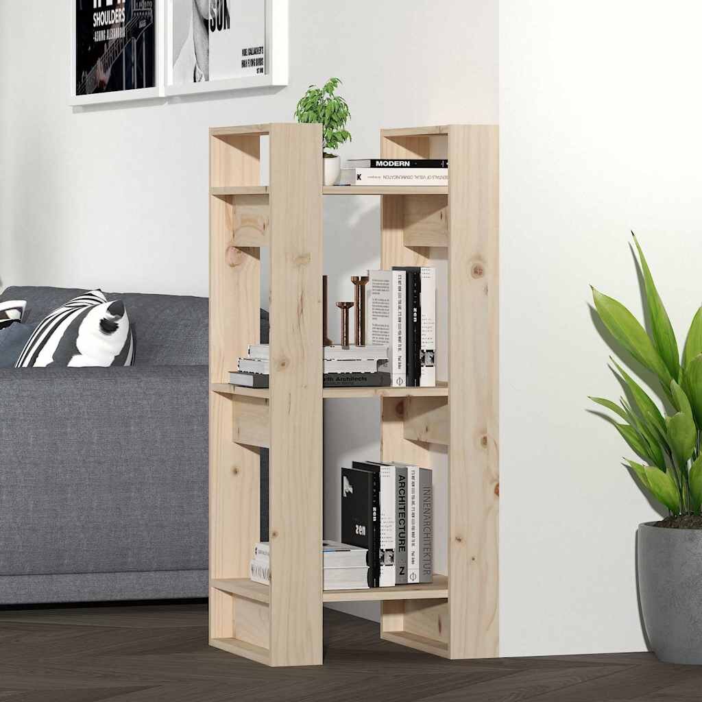 vidaXL Библиотека/разделител за стая 41x35x91 см бор масив