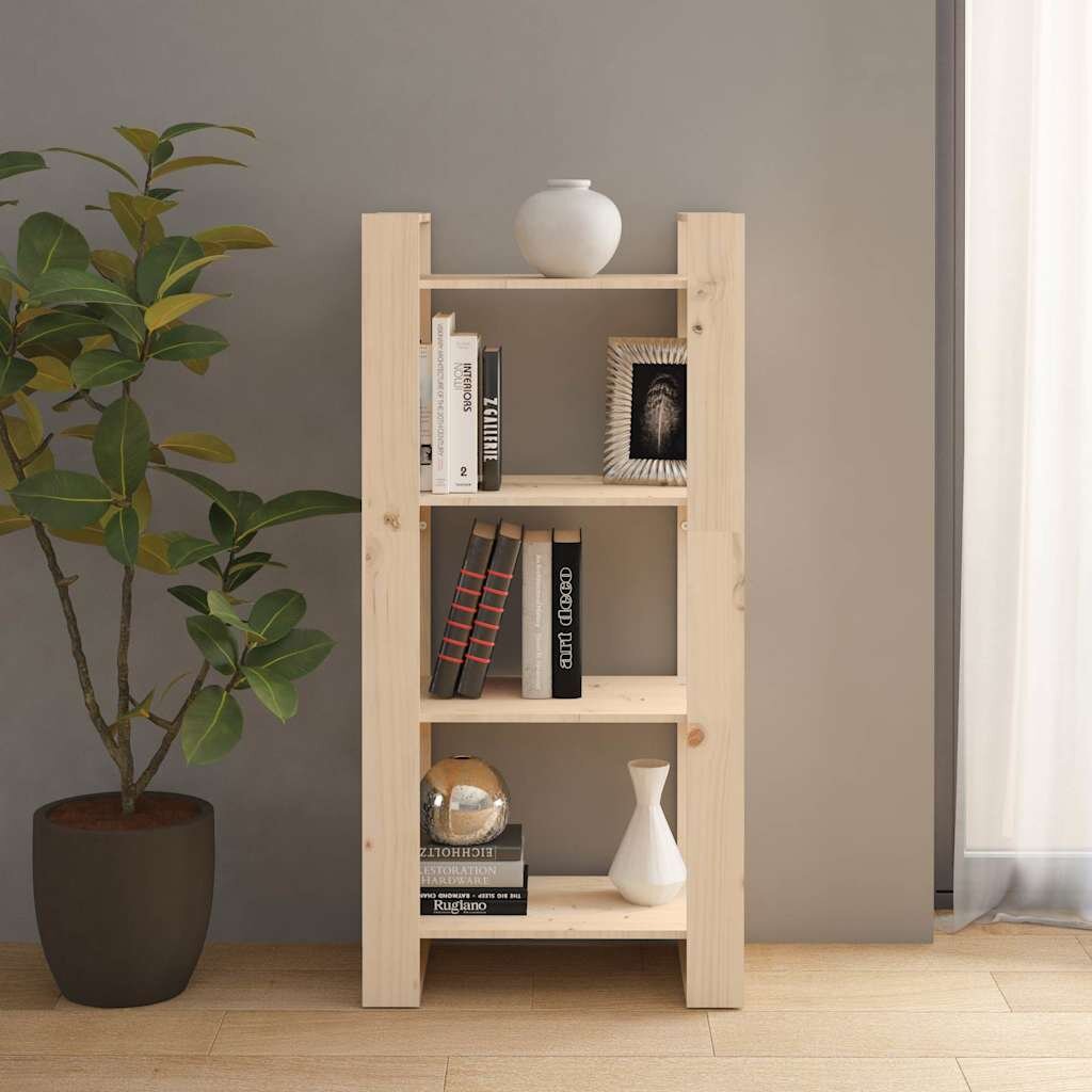 vidaXL Библиотека/разделител за стая 60x35x125 см бор масив