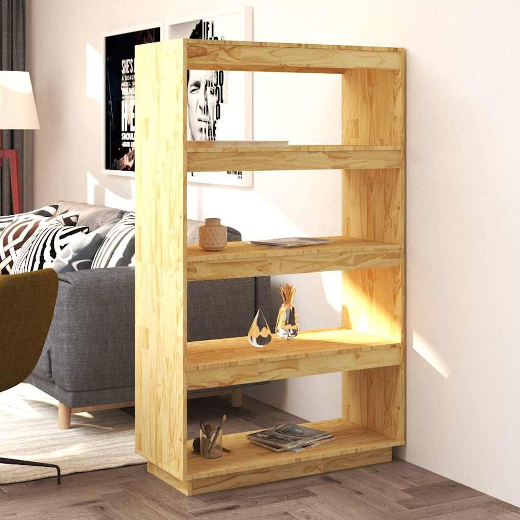 vidaXL Библиотека/разделител за стая 80x35x135 см бор масив
