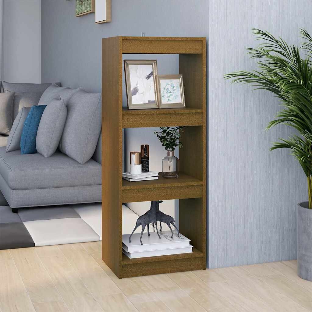 vidaXL Библиотека/разделител за стая меденокафява 40x30x1035см бор