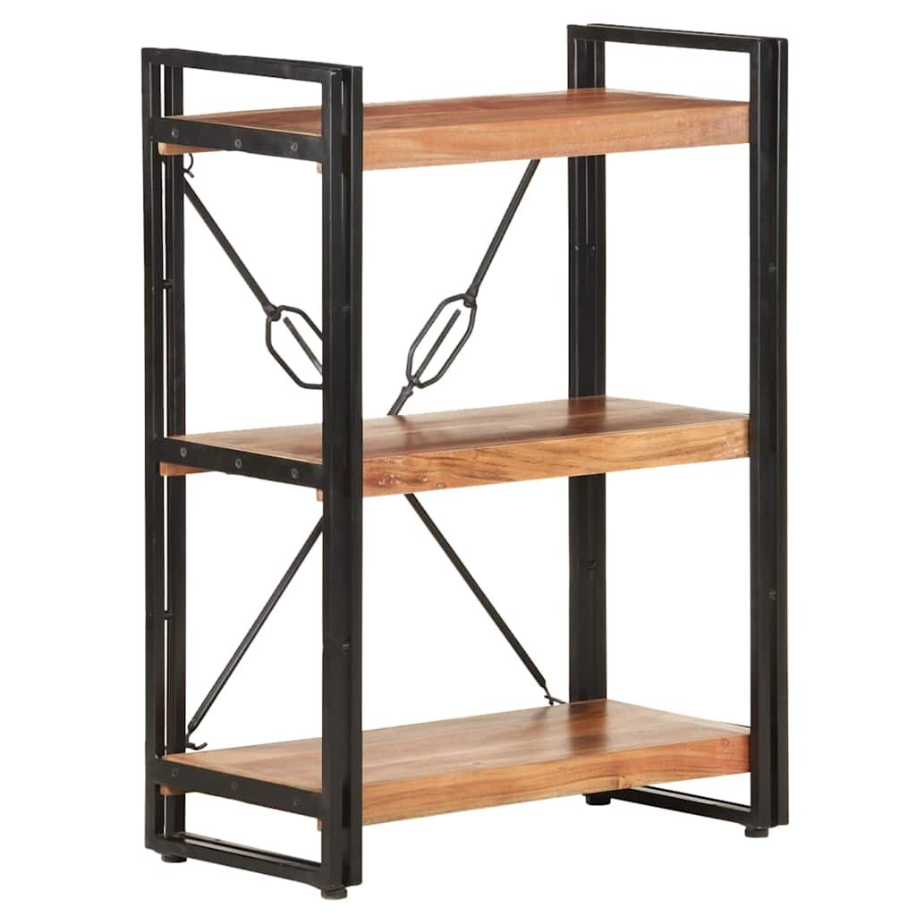 vidaXL Библиотека с 3 рафта 60x30x80 см акация масив