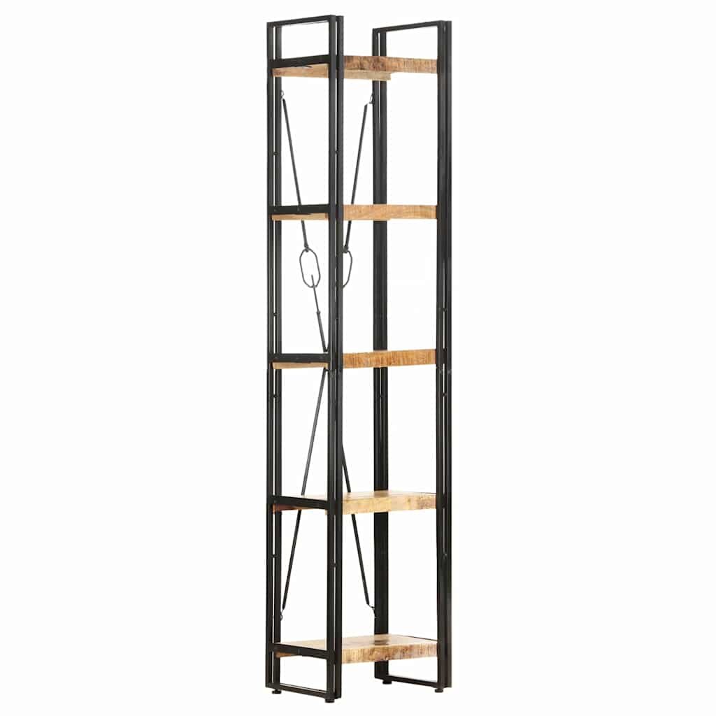 vidaXL Библиотека с 5 рафта 40x30x180 см манго масив