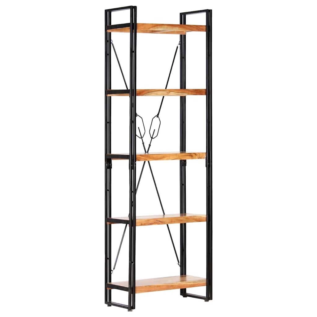 vidaXL Библиотека с 5 рафта 60x30x180 см акация масив