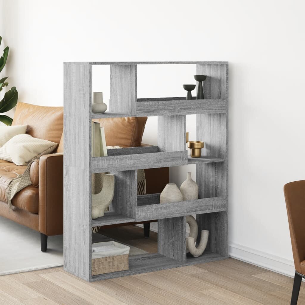 vidaXL Библиотека сив сонома 100x33x1255 см инженерно дърво